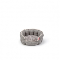 BUDZ Dog Bed Cuddler Deluxe Round Grey MD 22"x20"