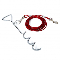 BUDZ Dog Spiral Stack Metal 16" with Cable 15"