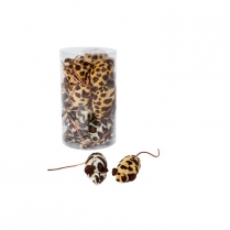 BUDZ Cat Toy Display Jar - Mouse White/Beige 5.5" (24ct)