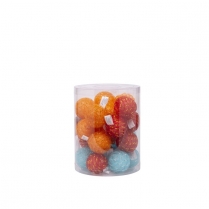BUDZ Cat Toy Display Jar - Coloured Spiral Balls (24ct)