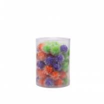 BUDZ Cat Toy Display Jar - Coloured Pompoms (60ct)