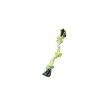 BUDZ Dog Toy Rope - String w/ 3 Knots Green/Yellow 12"