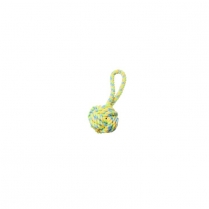 BUDZ Dog Toy Rope - Monkey Fist w/ Loop Green/Yellow 7.5"
