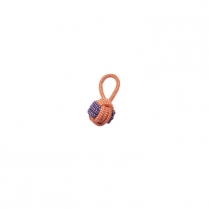 BUDZ Dog Toy Rope - Monkey Fist w/ Loop Orange/Purple 7.5"
