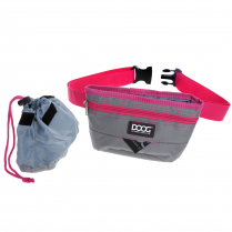 DOOG Treat Pouch Grey/Pink Large