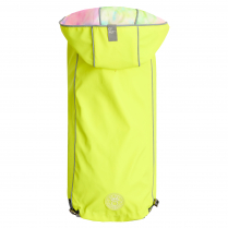 GF PET Reversible Raincoat - NEON YELLOW WITH TIE DYE - L