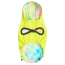 GF PET Reversible Raincoat - NEON YELLOW WITH TIE DYE - L