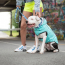GF PET Reversible Raincoat - NEON AQUA WITH IRIDESCENT - X