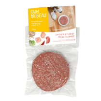 FAIM MUSEAU Cooking Dog Single-Patty Chicken & Turkey 114g