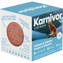 Karnivor Dog Chicken & Salmon 454g - Raw Dog Food, Natural Diet