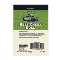 Redbarn Natural Beef Cheek Roll Large Dog Chew, Large, 12ct