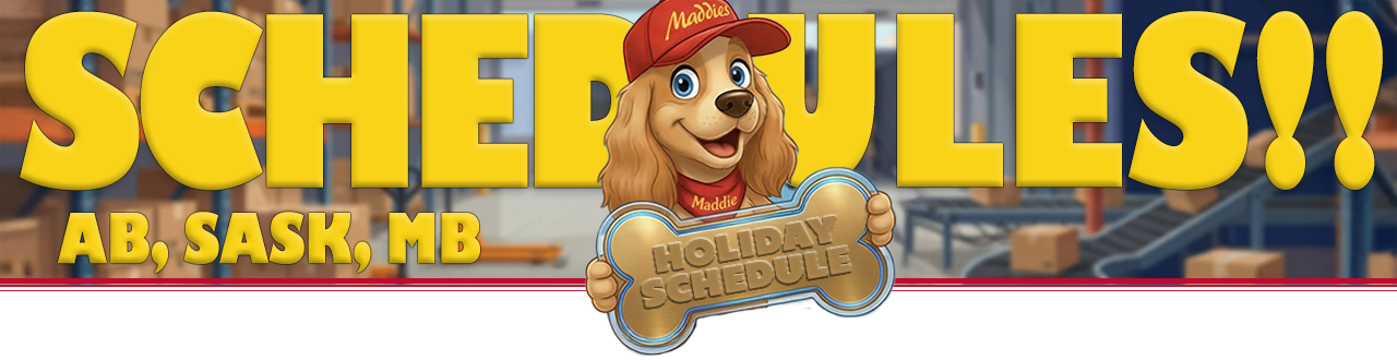 Maddies Natural Pet Products Holiday Hours Prairies