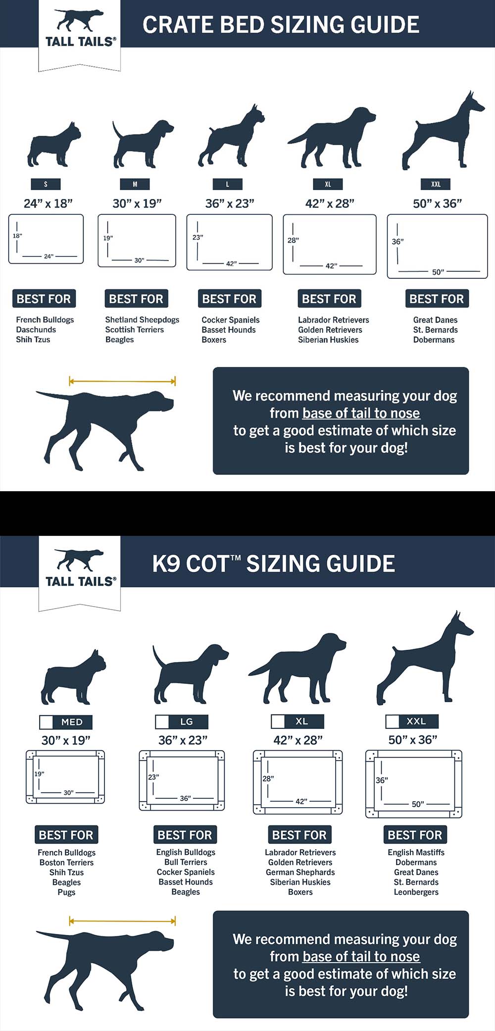 Tall Tails Sizing Charts