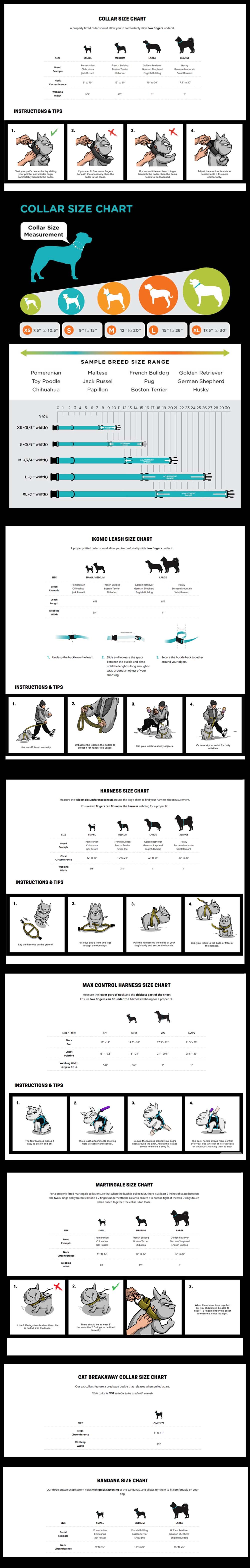 Woof Concept Sizing Charts