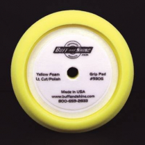 TAMPON DE FINITION - JAUNE MOUSSE PROFIL&Eacute;E LT 50PPI 9.5 PO DIA