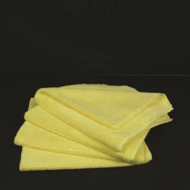 SERVIETTE MICROFIBRE - JAUNE - 16 "X16" - PAQUET DE 4
