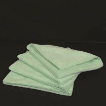 SERVIETTE MICROFIBRE - VERT - 16 "X16" - PAQUET DE 4