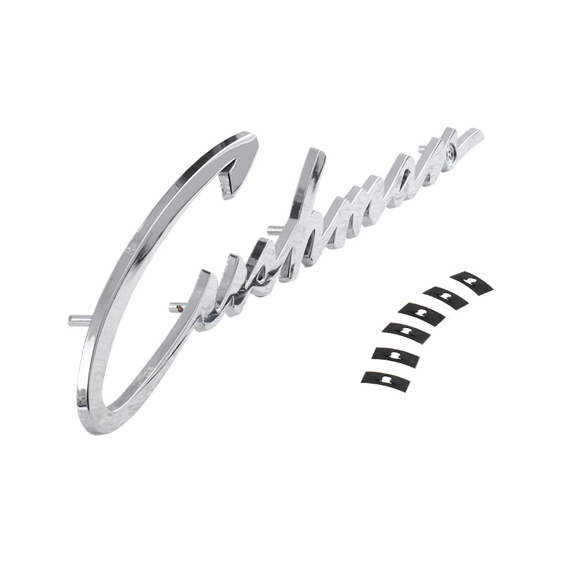 Cushman Emblems Cushman Script Emblem - Pacemaker & Roadking - 1957-58 Cushman Scooters