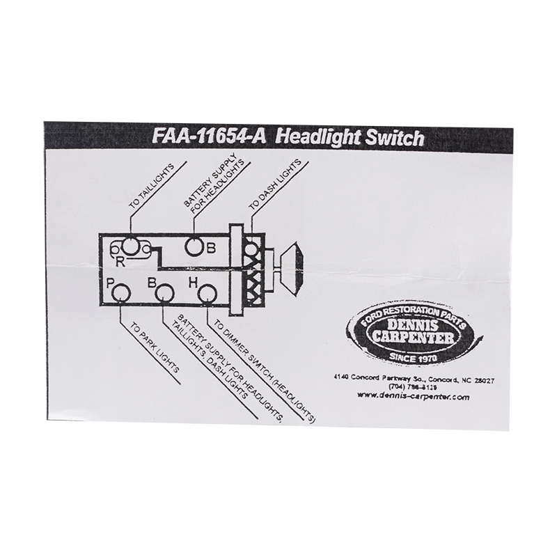 thumbnail image 2 of Sparex FDN11654A Light Switch With Black Knob For Ford Tractors - 600, 800, 900, 2000, 4000 2 of 6