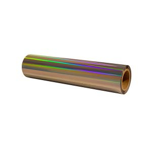 1.0 mil Rainbow Holographic Sleeking Foil. 12"x1000'x3" core