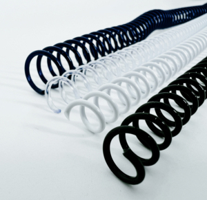 Plastic Spiral Coil 4:1 Pitch (Box of 100) - Black, White, Clear, or Navy