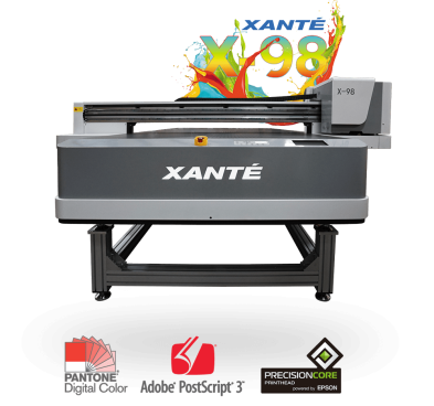 Xante X98 UV Flatbed Printer w/4-Printheads & Stand