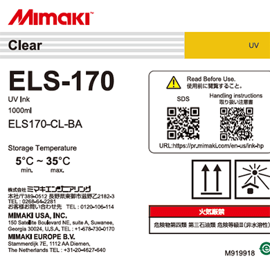 Mimaki UV Ink ELS-170 1L Bottle - Clear