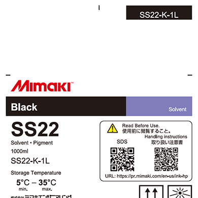 Mimaki SS22 Ink 440cc -  Black