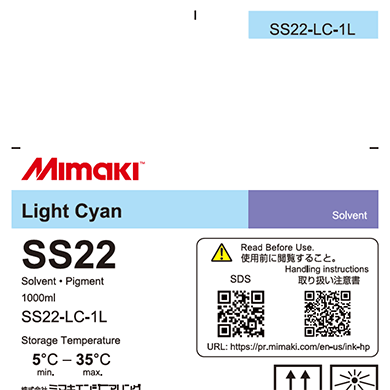 Mimaki SS22 Ink 440cc -  Light Cyan