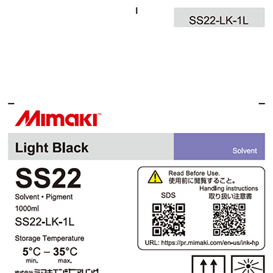 Mimaki SS22 Ink 440cc -  Light Black