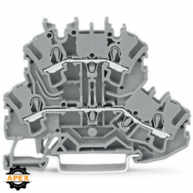 WAGO | 2002-2206 | DOUBLE-DECK TERMINAL BLOCK; THROUGH/THROU