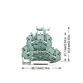 WAGO | 2002-2231 | DOUBLE-DECK TERMINAL BLOCK; THROUGH/THROU