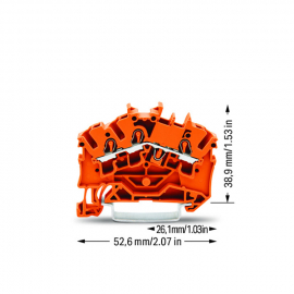 WAGO | 2002-6302 | 3-CONDUCTOR THROUGH TERMINAL BLOCK; 2.5 M
