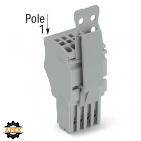 WAGO | 2020-108/144-000 | 1-CONDUCTOR FEMALE PLUG; STRAIN RE