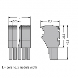 WAGO | 2022-108 | 1-CONDUCTOR FEMALE PLUG; 2.5 MM&sup2;; 8-POLE;
