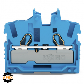 WAGO | 2052-304 | 2-CONDUCTOR MINIATURE THROUGH TB WITH OPER