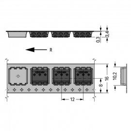 WAGO | 2059-323/998-403 | SMD PCB TERMINAL BLOCK; 0.5 MM&sup2;; P