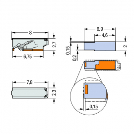 WAGO | 2065-101/998-403 | SMD PCB TERMINAL BLOCK; 0.75 MM&sup2;;