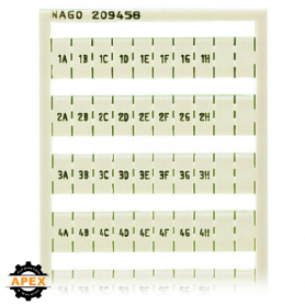 WAGO | 209-458 | WSB MARKING CARD; AS CARD; MARKED; 1A, 1B,