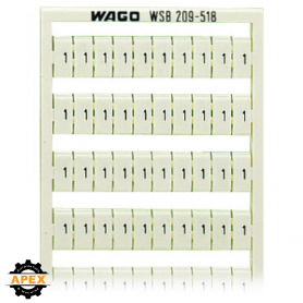 WAGO | 209-518 | WSB MARKING CARD; AS CARD; MARKED; 1 / 2 (5