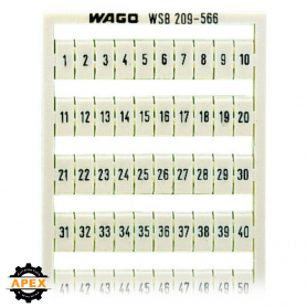 WAGO | 209-566 | WSB MARKING CARD; AS CARD; MARKED; 1 ... 50