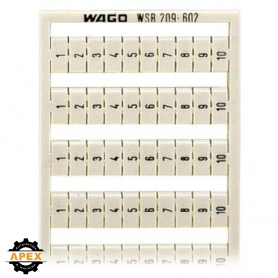 WAGO | 209-602 | WSB MARKING CARD; AS CARD; MARKED; 1 ... 10
