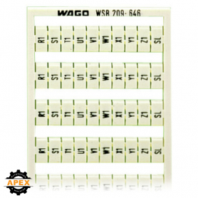 WAGO | 209-646 | WSB MARKING CARD; AS CARD; MARKED; R1, S1,