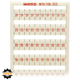 WAGO | 209-653 | WSB MARKING CARD; AS CARD; MARKED; 10, 20 .