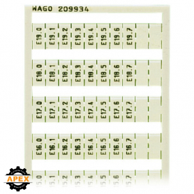 WAGO | 209-934 | WSB MARKING CARD; AS CARD; MARKED; E200.0,