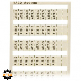 WAGO | 209-980 | WSB MARKING CARD; AS CARD; MARKED; A130.0,