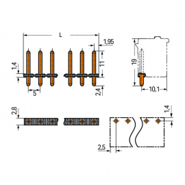 WAGO | 2092-1704/200-000 | SOLDER PIN STRIP 1.4 MM &Oslash; SOLDER
