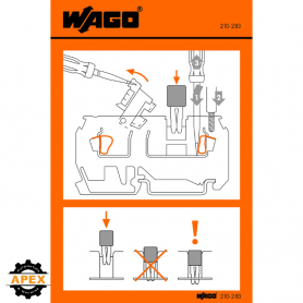 WAGO | 210-283 | STICKERS FOR OPERATING INSTRUCTIONS; FOR DI