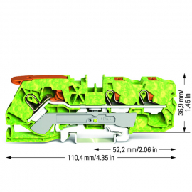 WAGO | 2110-5307 | 3-CONDUCTOR GROUND TERMINAL BLOCK 10 MM&sup2;;