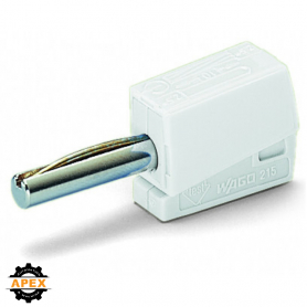 WAGO | 215-611 | BANANA PLUG; FOR SOCKET 4 MM &Oslash;; 2,50 MM&sup2;; W
